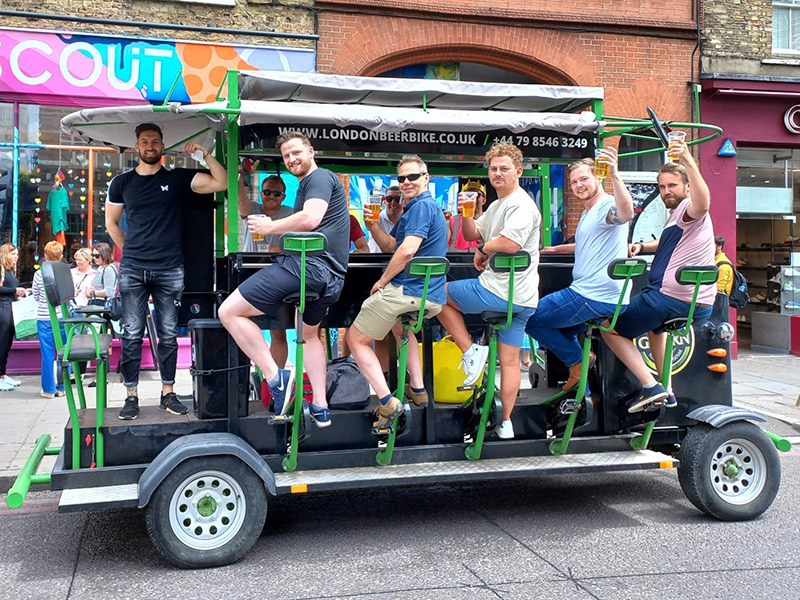 Stag party beer bike london